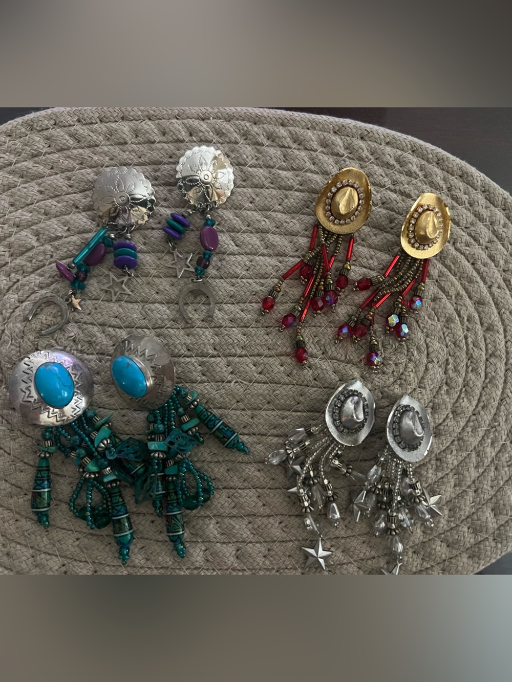 Vintage Handmade Western / Southwestern Earrings – $20 Per Pair